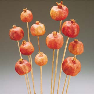 Stemmed Enhanced Pomegranates 6/bunch 